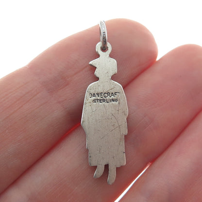 DANECRAFT 925 Sterling Silver Vintage Graduate Oxidized Pendant