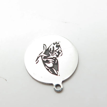 925 Sterling Silver USA Two In Town Butterfly Charm Pendant
