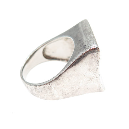CHAPAL ZENRAY 925 Sterling Silver Vintage Modernist Wavy Ring Size 8.25