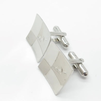 925 Sterling Silver Vintage Square Cufflinks