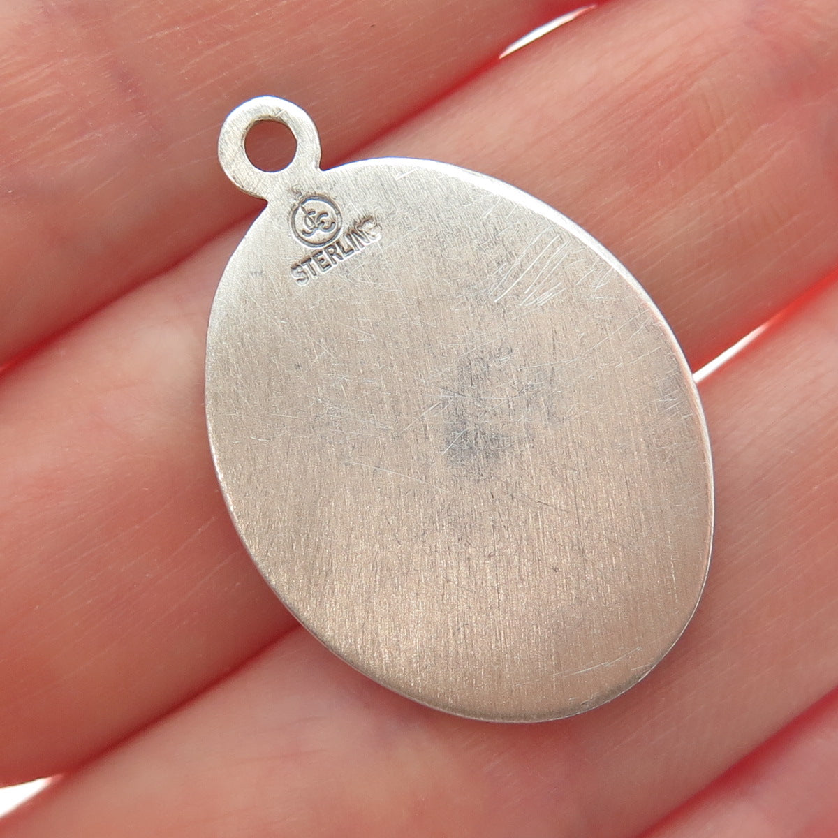 925 Sterling Silver Vintage JCC St. Charles Religious Charm Pendant