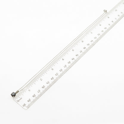 925 Sterling Silver Real Round-Cut Black Diamond Mini Charm Pendant