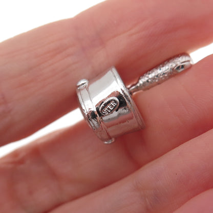 Kinney 925 Sterling Silver Vintage Drum Majorette Band Leader Hat Charm Pendant