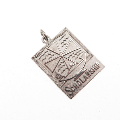 Antaya 925 Sterling Silver Vintage Scholarship Mini Charm Pendant