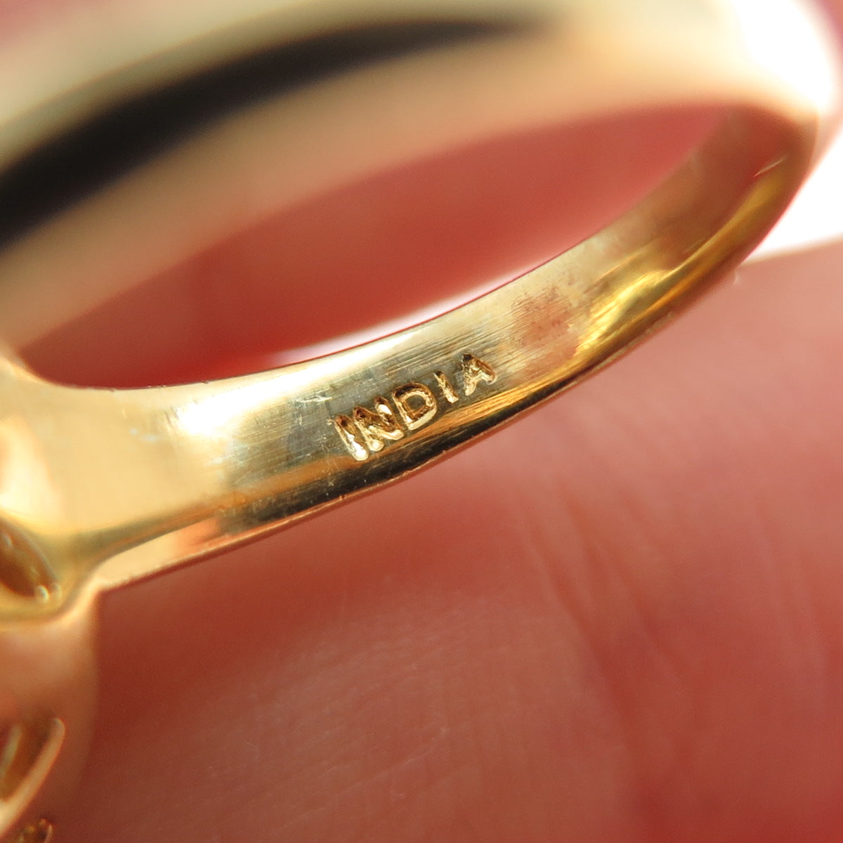 925 Sterling Silver Gold Plated Real Diamond & Green Amethyst Ring Size 4.75