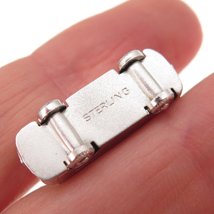 925 Sterling Silver Vintage Volkswagen Bus 3D Charm Pendant