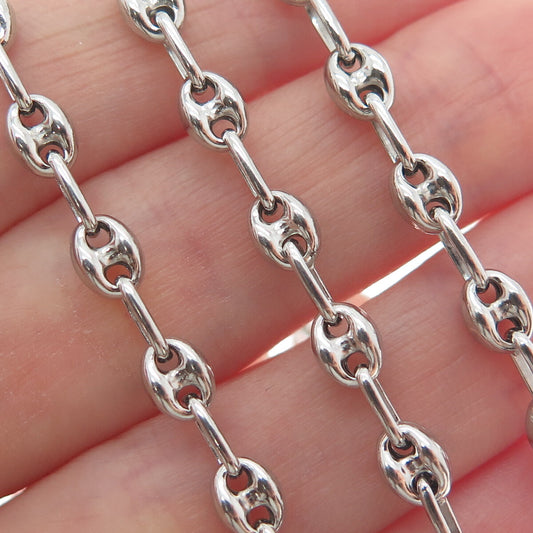 925 Sterling Silver Anchor Mariner Chain Necklace 18"