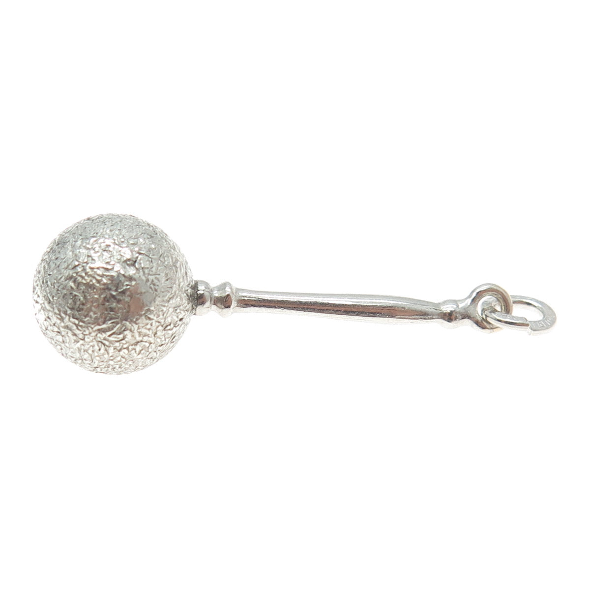 925 Sterling Silver Vintage Drop Ball Charm Pendant