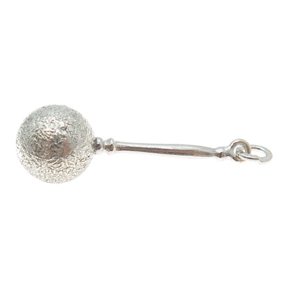 925 Sterling Silver Vintage Drop Ball Charm Pendant