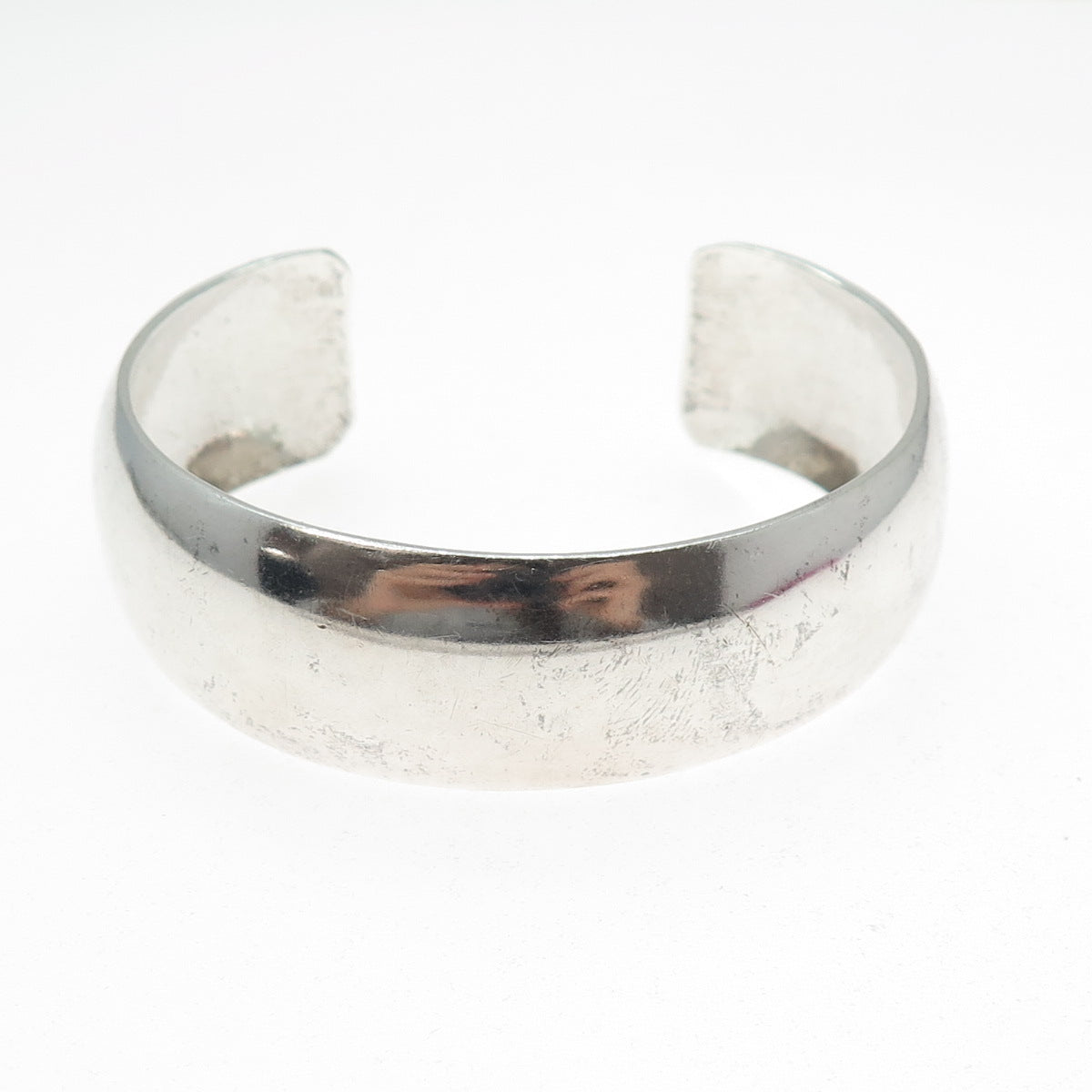 925 Sterling Silver Vintage Adjustable Wide Cuff Bracelet 6.25"