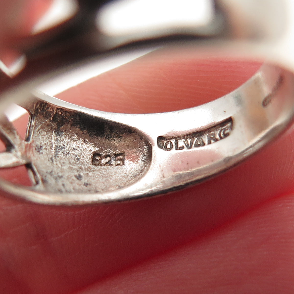 SOLVAR 925 Sterling Silver Vintage Ireland Celtic Knot Oxidized Ring Size 7