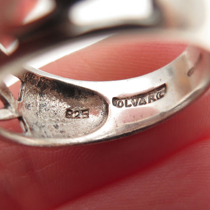 SOLVAR 925 Sterling Silver Vintage Ireland Celtic Knot Oxidized Ring Size 7