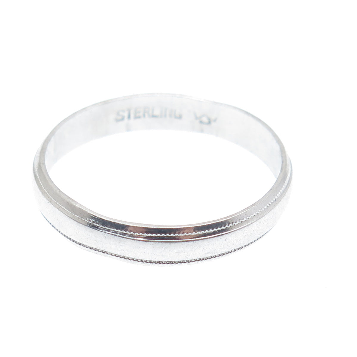 J.D. SCHLANG CO. 925 Sterling Silver Vintage Wedding Band Ring Size 11.25