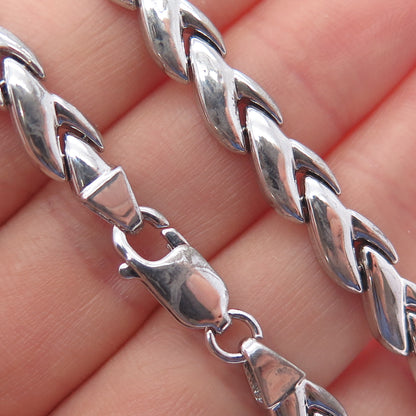 KREMENTZ 925 Sterling Silver Vintage Italy Modernist Arrow Chain Necklace 18"