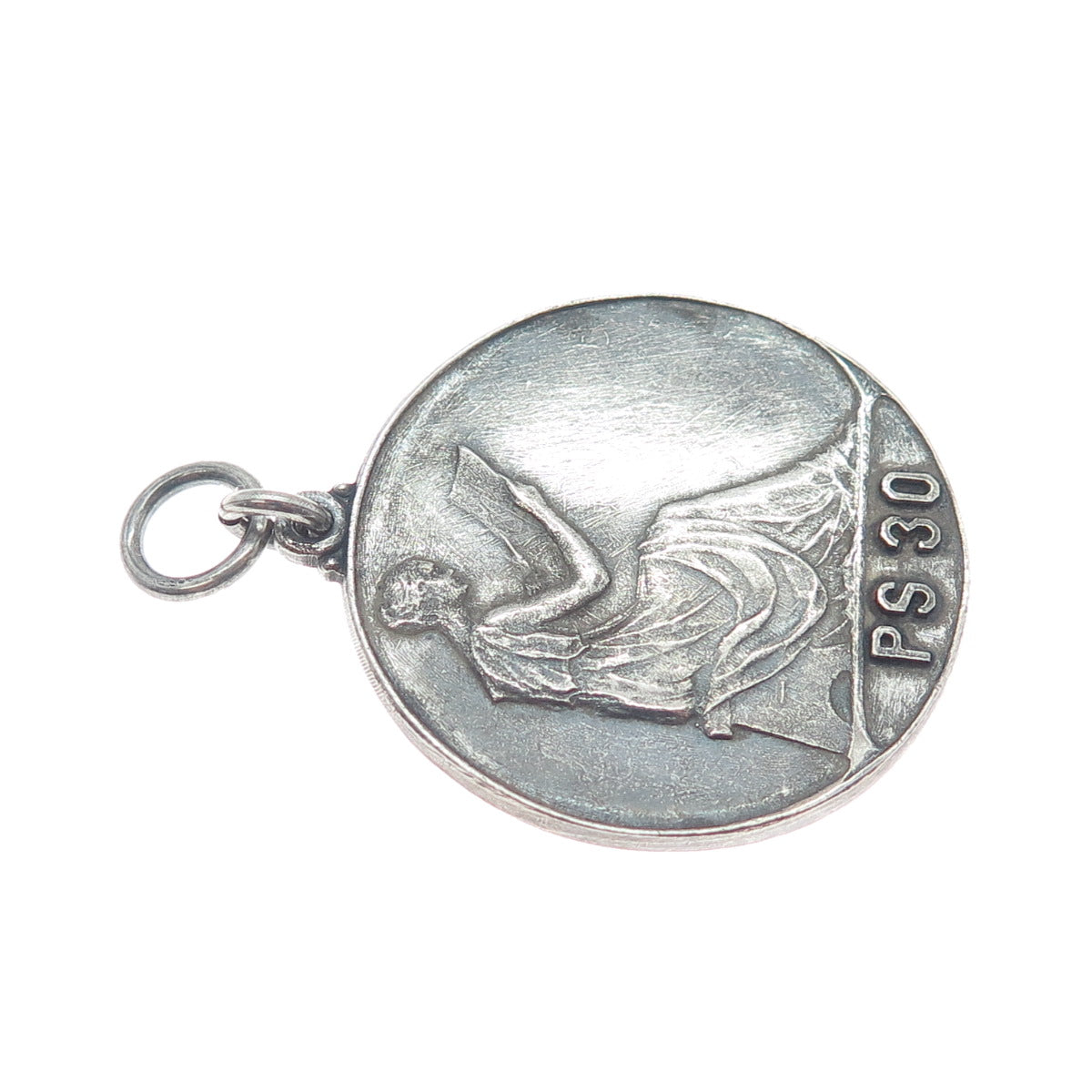 MOELLER Sterling Silver Antique 1920 General Excellence Public School 30 Pendant