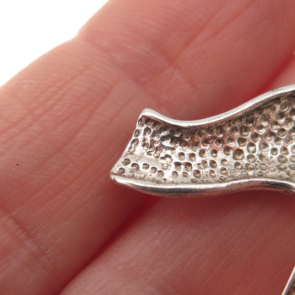 925 Sterling Silver Vintage Flagstick Golf Oxidized Pin Brooch / Pendant
