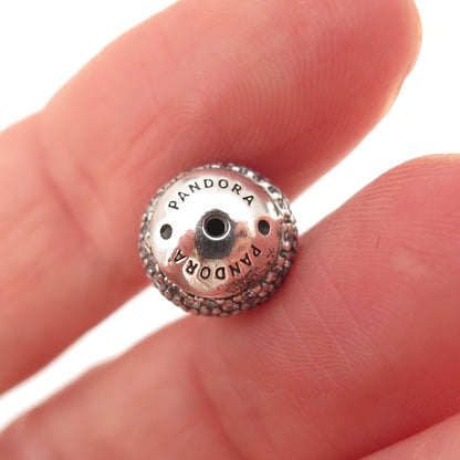 Pandora 925 Sterling Silver Round-Cut C Z Ball Stud Earrings