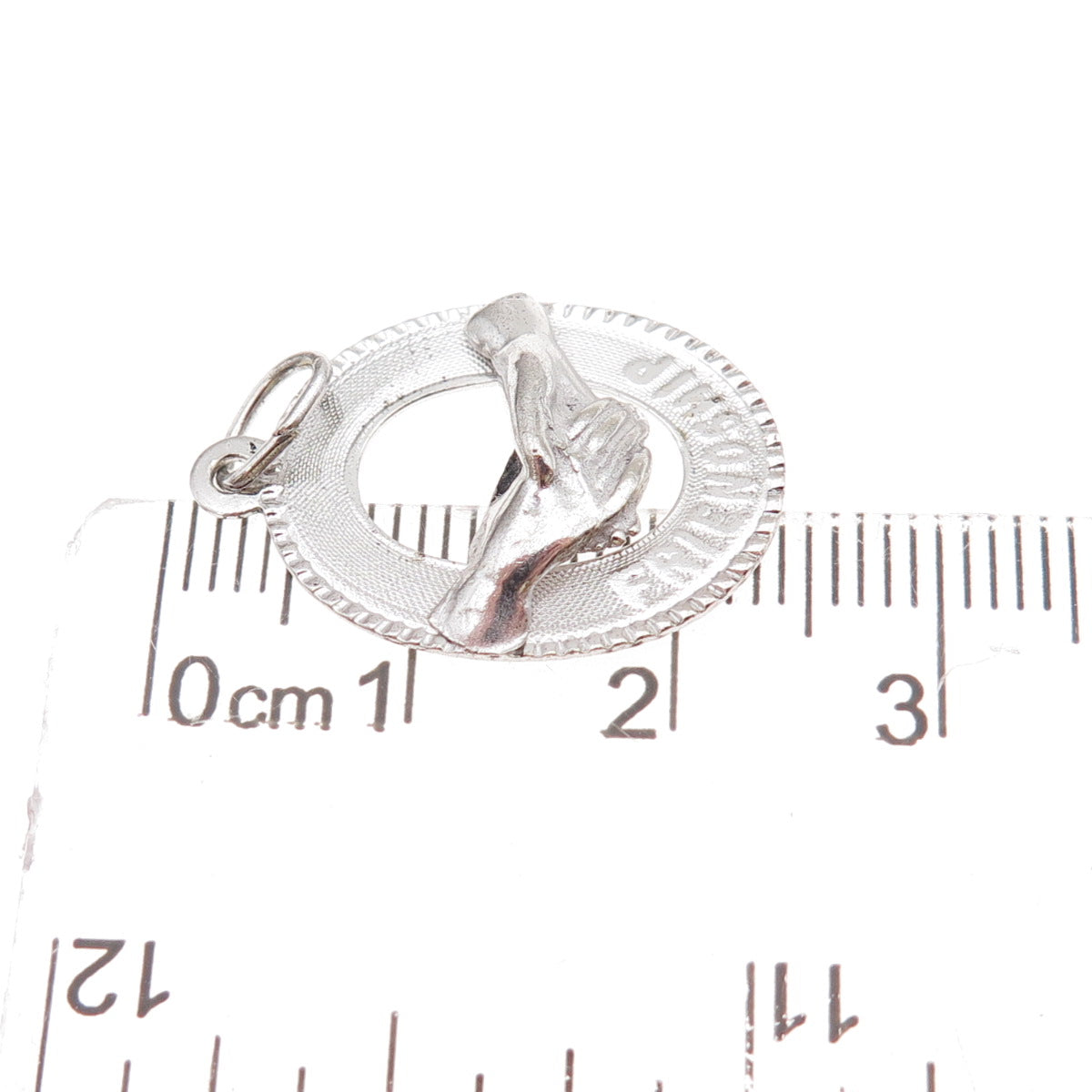 Mark Mercy 925 Sterling Silver Vintage Friendship Charm Pendant