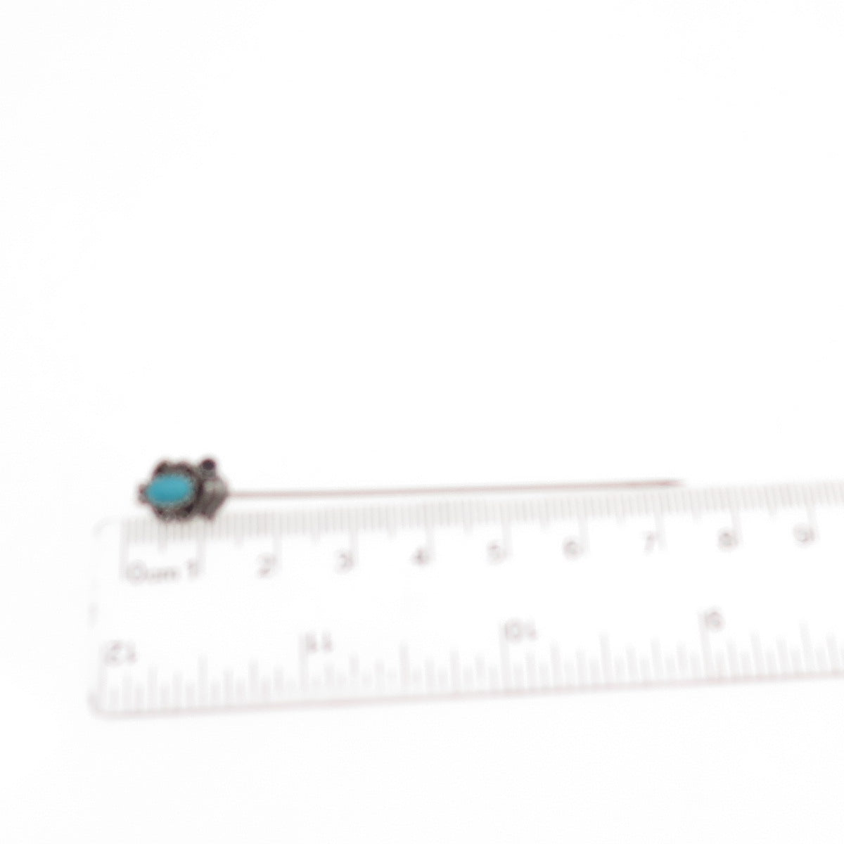 Old Pawn 925 Sterling Silver Vintage Southwestern Turquoise Feather Lapel Pin