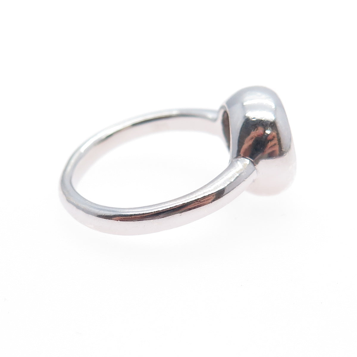 925 Sterling Silver Round-Cut C Z Modernist Ring Size 5.75