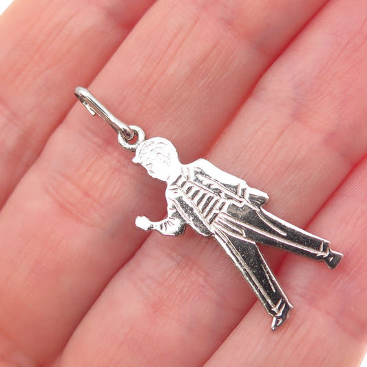 925 Sterling Silver Vintage School Boy Charm Pendant