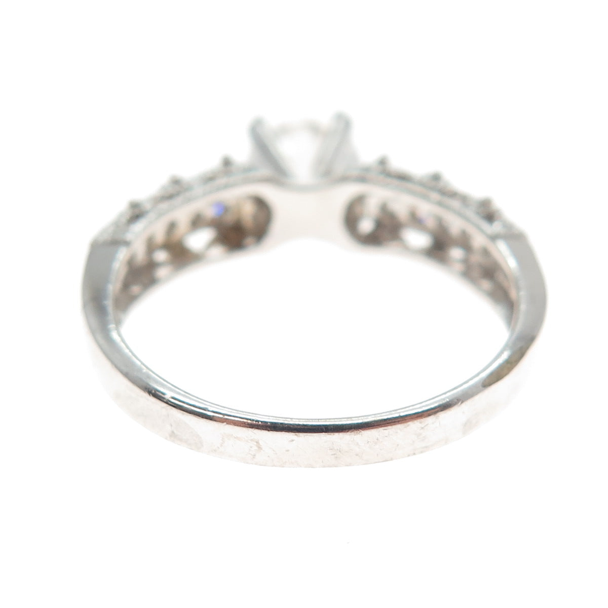925 Sterling Silver Round-Cut C Z Engagement Ring Size 9.25