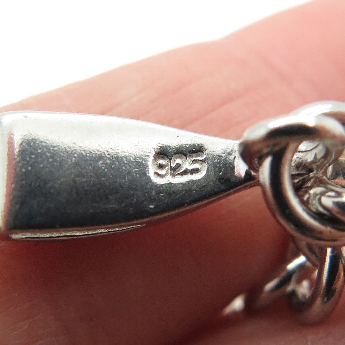TOWN & COUNTRY 925 Sterling Silver Vintage Interlocked Heart Link Bracelet 7.25"