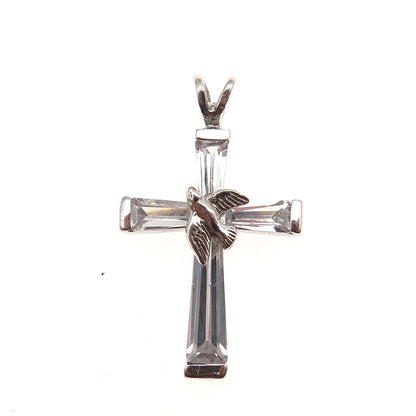 ATI Annika Witt 925 Sterling Silver C Z Holy Spirit Cross Charm Pendant