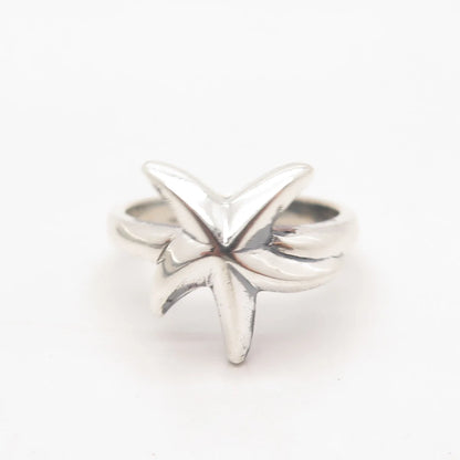 925 Sterling Silver Vintage Starfish Ring Size 7.5