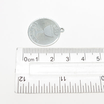 MARC MERCY 925 Sterling Silver Vintage Holy Communion Mini Charm Pendant