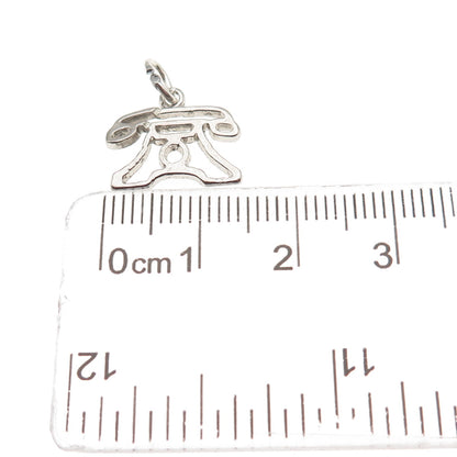 925 Sterling Silver Vintage Retro Phone Mini Charm Pendant