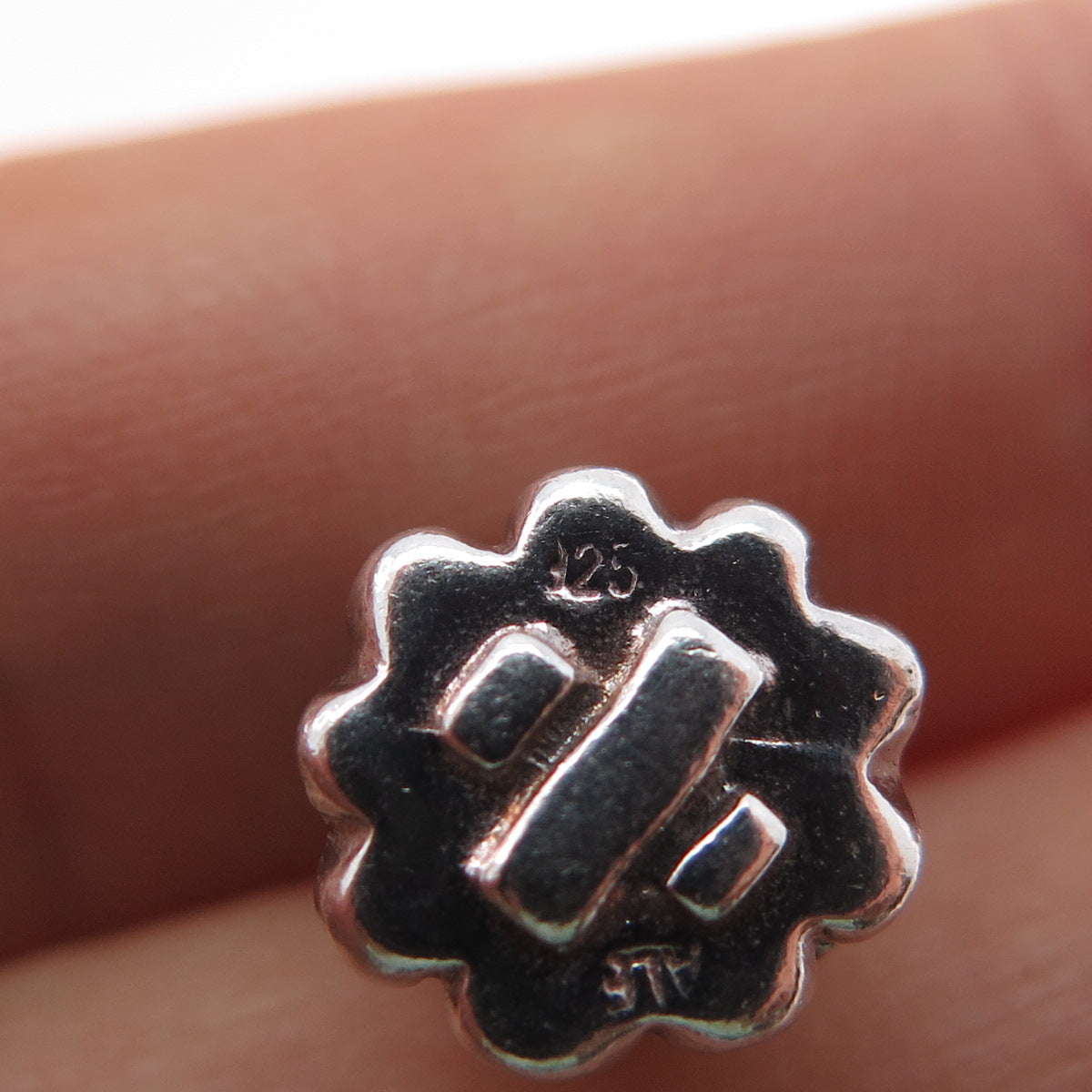 PANDORA 925 Sterling Silver & Gold Christmas Tree Slide Bead Charm