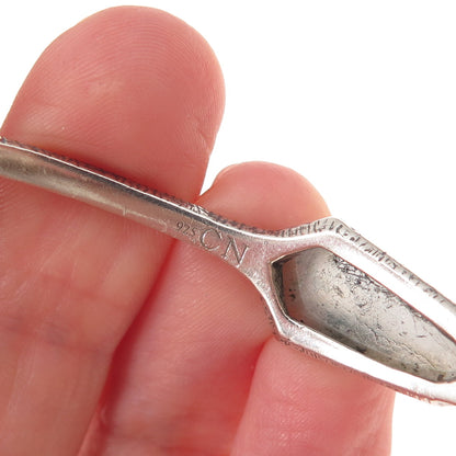 Silpada Sterling Silver Vintage Chalcedony Lapis Starry Night Bangle Bracelet 8"