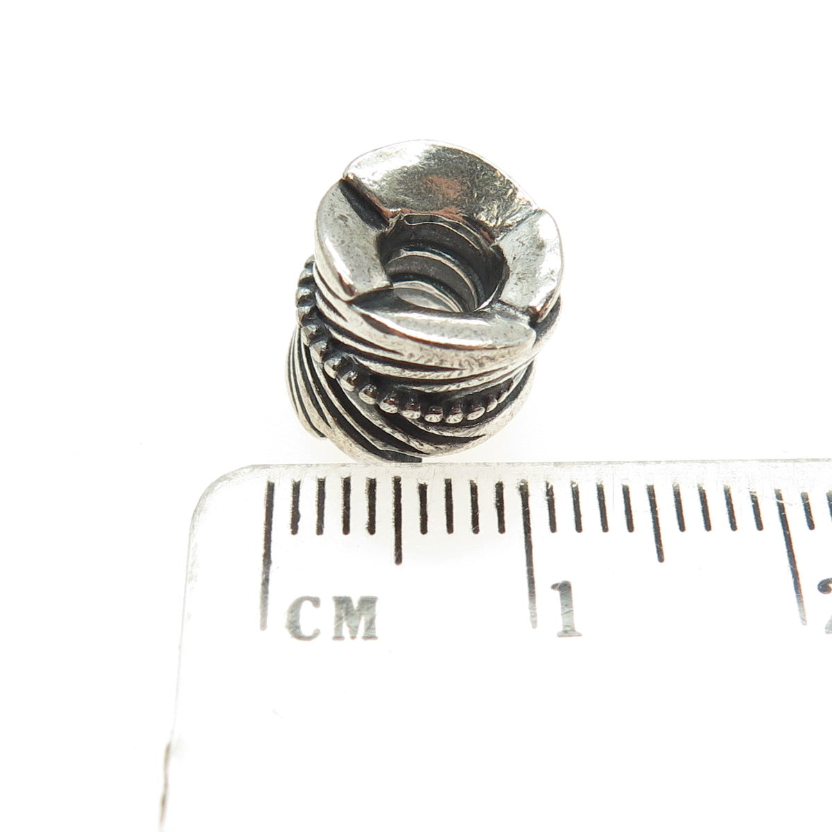 PANDORA 925 Sterling Silver Feather Bead Charm