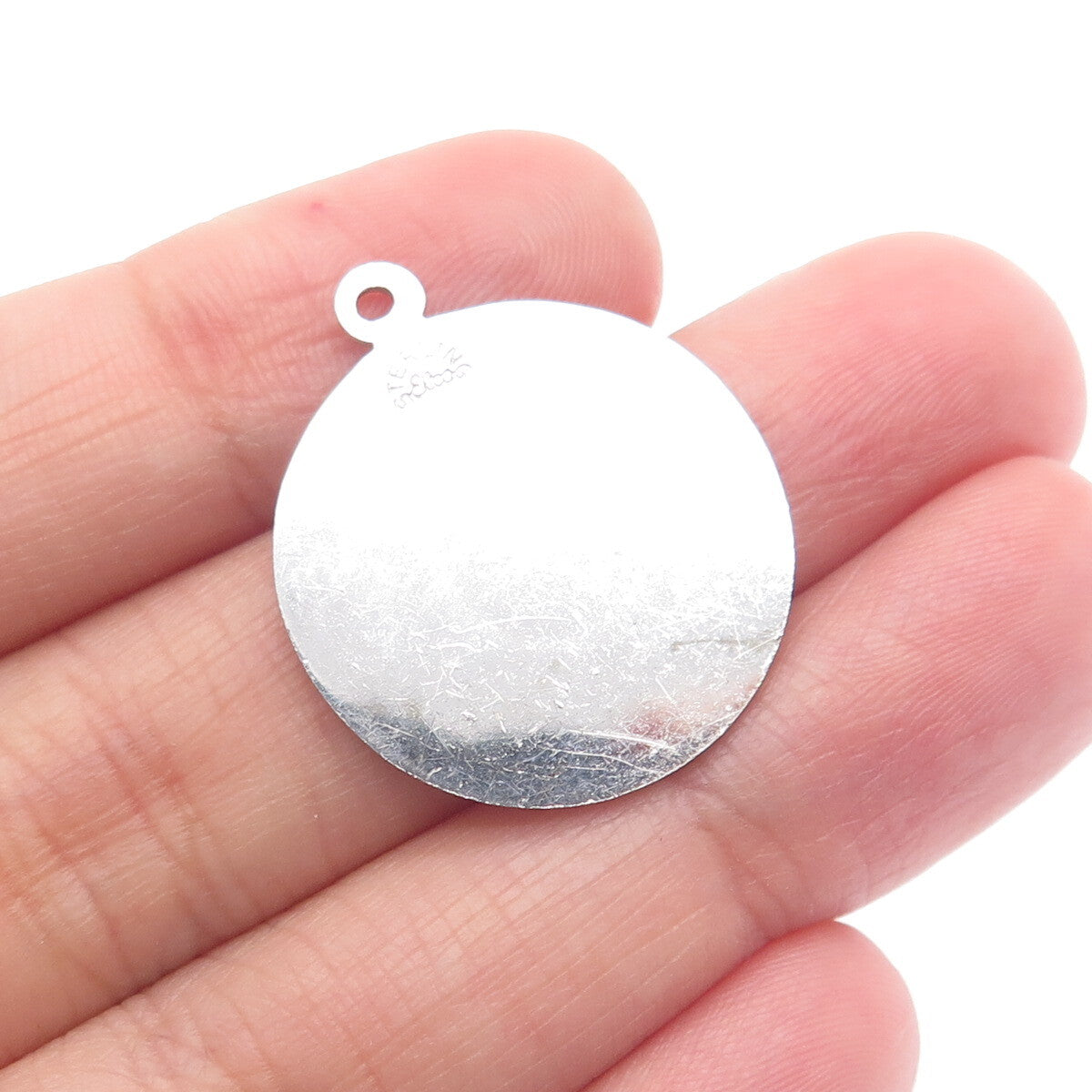 ELCO 925 Sterling Silver Vintage "A Date To Remember" Minimalist Charm Pendant