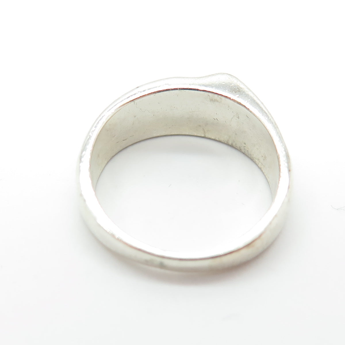 925 Sterling Silver Real Round-Cut Diamond Ring Size 6.75