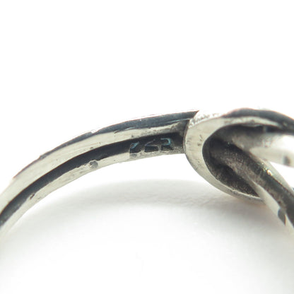 925 Sterling Silver Vintage Mariner Love Knot Ring Size 7.25