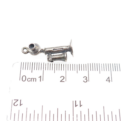 Maisels Indian Post 925 Sterling Vintage Retro Candlestick Phone Mini 3D Pendant