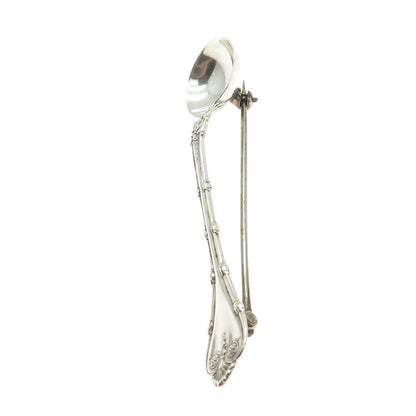 WHITING MFG CO. 925 Sterling Silver Antique 1892 Empire Salt Spices Spoon Brooch