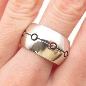 Lisa Jenks 925 Sterling Silver Vintage Modernist Ring Size 9.75