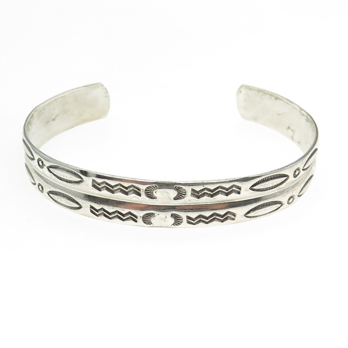 BELL TRADING POST Old Pawn Sterling Silver Southwestern Adjustable Bracelet 6.5"