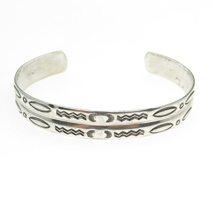 BELL TRADING POST Old Pawn Sterling Silver Southwestern Adjustable Bracelet 6.5"