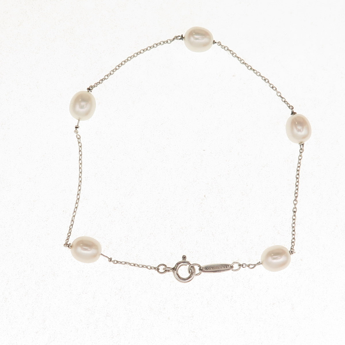 Tiffany & Co. Elsa Peretti 925 Sterling Vintage Pearl by the Yard Bracelet 7.5"