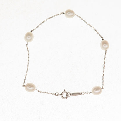 Tiffany & Co. Elsa Peretti 925 Sterling Vintage Pearl by the Yard Bracelet 7.5"