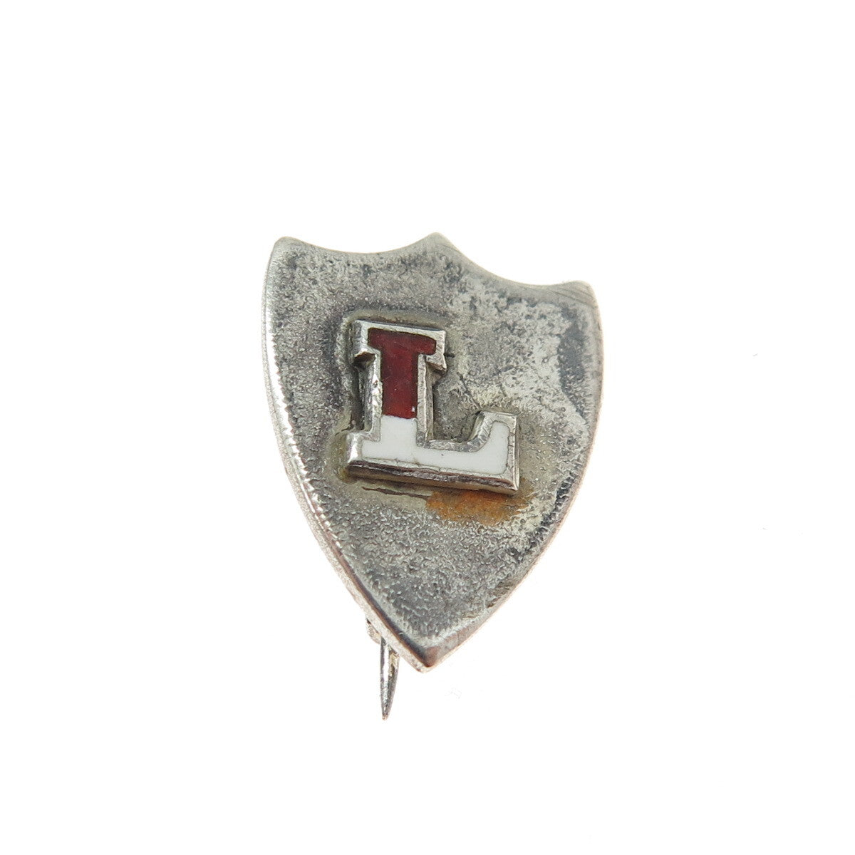 925 Sterling Silver Antique Art Deco Enamel Lincoln University Pin Brooch