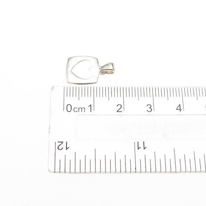 925 Sterling Silver Vintage True Friend Heart Mini Charm Pendant