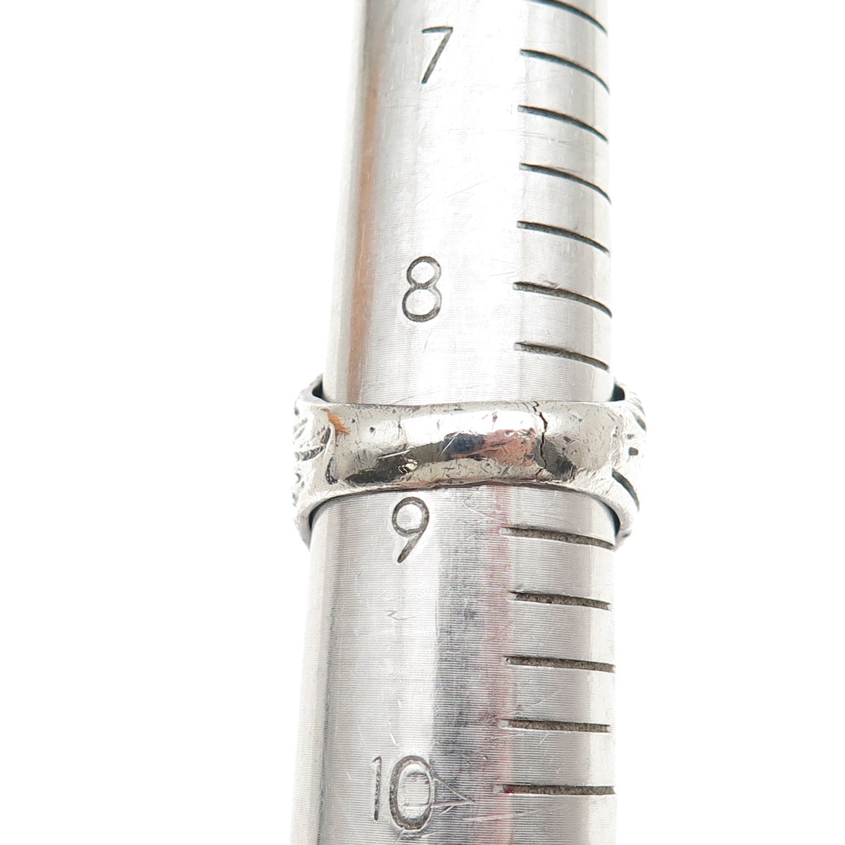 925 Sterling Silver Vintage Buffalo Oxidized Ring Size 8.75
