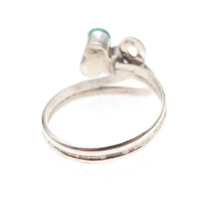 Old Pawn 925 Sterling Silver Vintage Southwestern Turquoise Ring Size 6.25