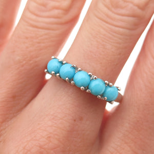 Chuck Clemency 925 Sterling Silver Real Sleeping Beauty Turquoise Ring Size 8.25