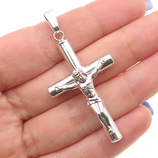 925 Sterling Silver Vintage Crucifix Cross Religious Pendant